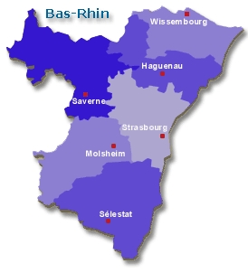 Carte du Bas-Rhin