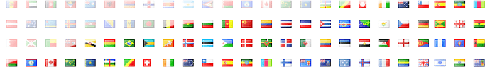 Drapeaux des six continents et des sept mers (2) - De toutes les couleurs...