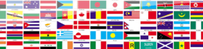 Drapeaux des six continents et des sept mers (3) - Forme, histoire ou couleur particulière
