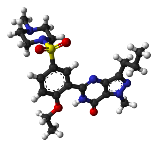 La structure moléculaire du Sildénafil