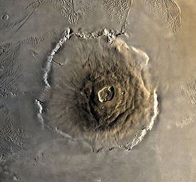 Vue aérienne de l'Olympus Mons