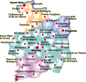 Carte d'Ille-et- Vilaine