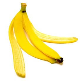 Banane ouverte du bon côté