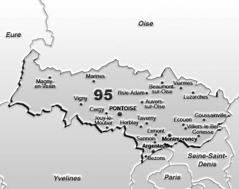 Carte du Val-d'Oise