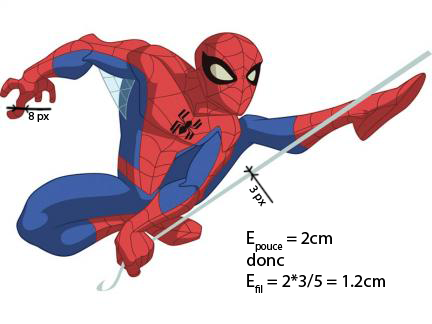 Spider-Man – Calcul de la taille de son fil