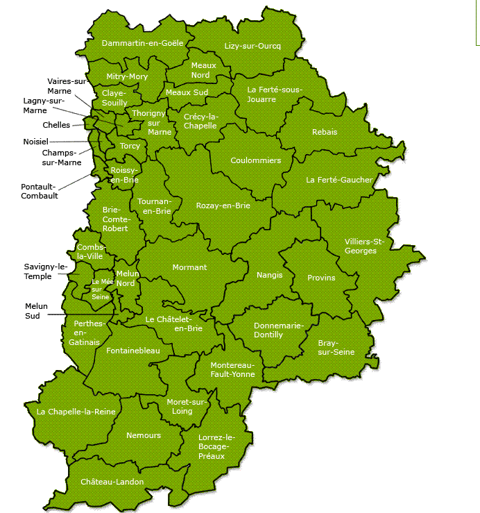 Carte de la Seine-et-Marne