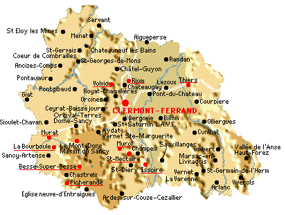 Carte du Puy-de-Dôme