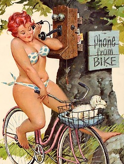 Hum ! Hum ! Vous attendiez bien une belle et frêle jeune fille sur sa bicyclette au col de cygne ? 