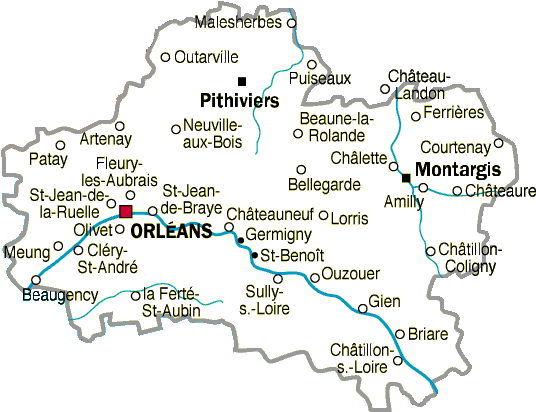 Carte du Loiret