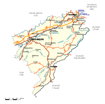 Carte du Doubs