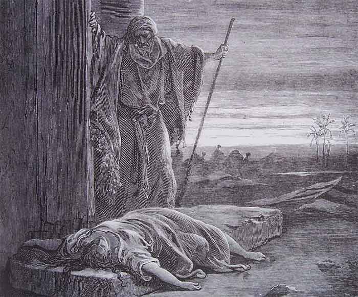 La femme du Lévite violée, Gustave Doré