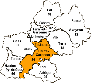 Carte de la Haute-Garonne