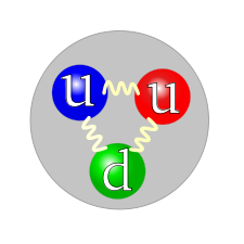 L'interaction forte au sein d'un proton