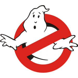 Logo du fantôme interdit du film « SOS Fantômes ». 