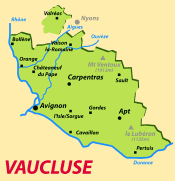 Carte de Vaucluse