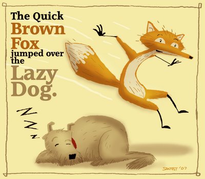 The quick brown fox jumps over the lazy dog. 