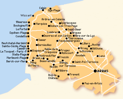 Carte du Pas-de-Calais