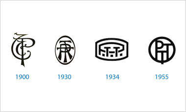 Évolution du logo des PTT